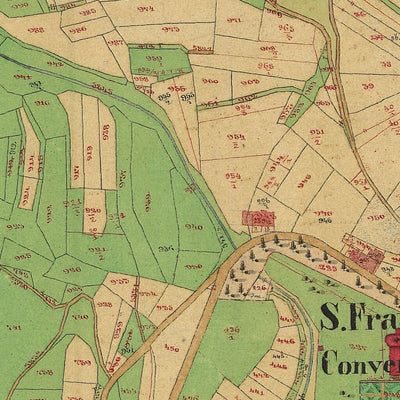CAVALESE Mappa originale d'impianto del Catasto austro-ungarico. Scala 1:2880 Preview 2