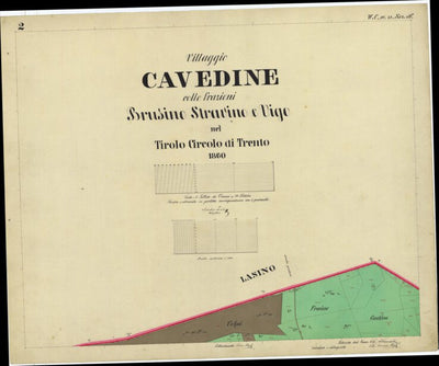 CAVEDINE Mappa originale d'impianto del Catasto austro-ungarico. Scala 1:2880 Preview 1