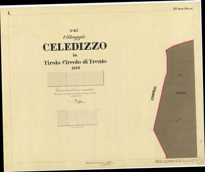 CELEDIZZO Mappa originale d'impianto del Catasto austro-ungarico. Scala 1:2880 Preview 1