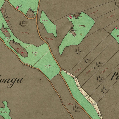 CEMBRA Mappa originale d'impianto del Catasto austro-ungarico. Scala 1:2880 Preview 2