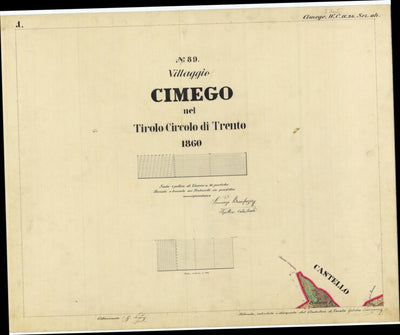 CIMEGO Mappa originale d'impianto del Catasto austro-ungarico. Scala 1:2880 Preview 1