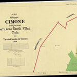 CIMONE Mappa originale d'impianto del Catasto austro-ungarico. Scala 1:2880 Preview 1