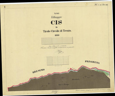 CIS Mappa originale d'impianto del Catasto austro-ungarico. Scala 1:2880 Preview 1