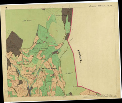 CIVEZZANO Mappa originale d'impianto del Catasto austro-ungarico. Scala 1:2880 Preview 2