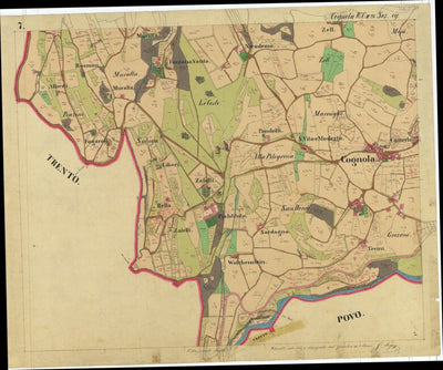 COGNOLA Mappa originale d'impianto del Catasto austro-ungarico. Scala 1:2880 Preview 2