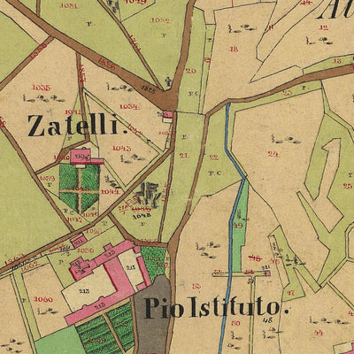 COGNOLA Mappa originale d'impianto del Catasto austro-ungarico. Scala 1:2880 Preview 3