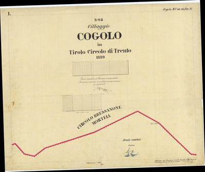 COGOLO Mappa originale d'impianto del Catasto austro-ungarico. Scala 1:2880 Preview 1