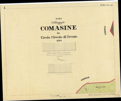 COMASINE Mappa originale d'impianto del Catasto austro-ungarico. Scala 1:2880 Preview 1