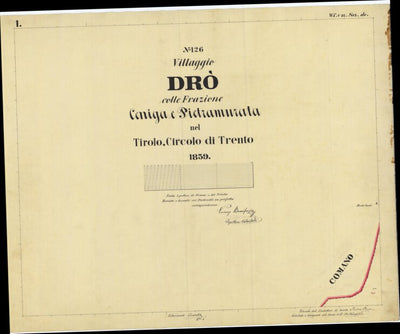 DRO Mappa originale d'impianto del Catasto austro-ungarico. Scala 1:2880 Preview 1