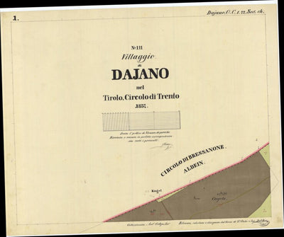 DAJANO Mappa originale d'impianto del Catasto austro-ungarico. Scala 1:2880 Preview 1