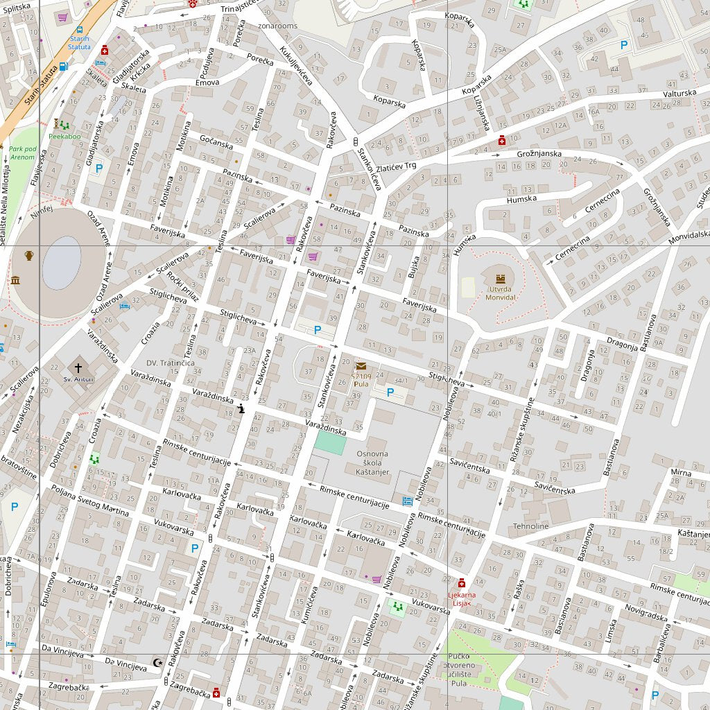 Pula croatia tourist map photos - Tripsteru.com