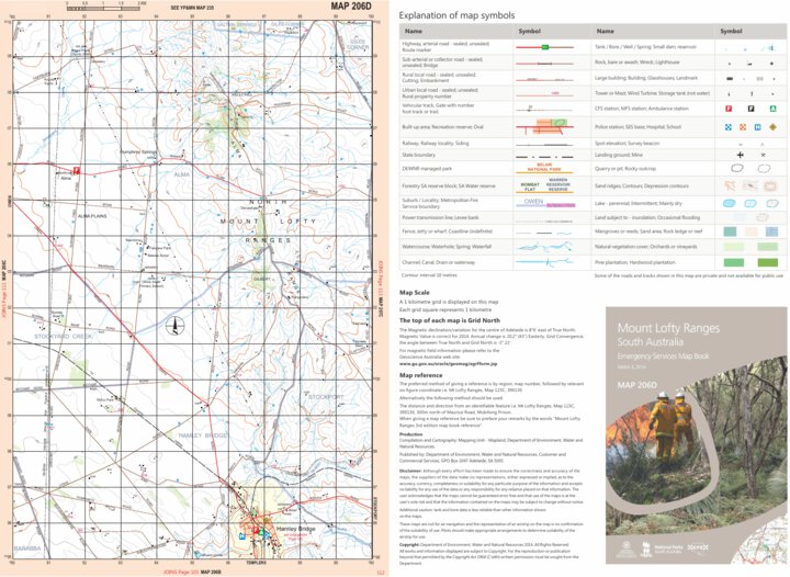 Mount Lofty Ranges Map 206D by Mapland - Department for Environment and ...