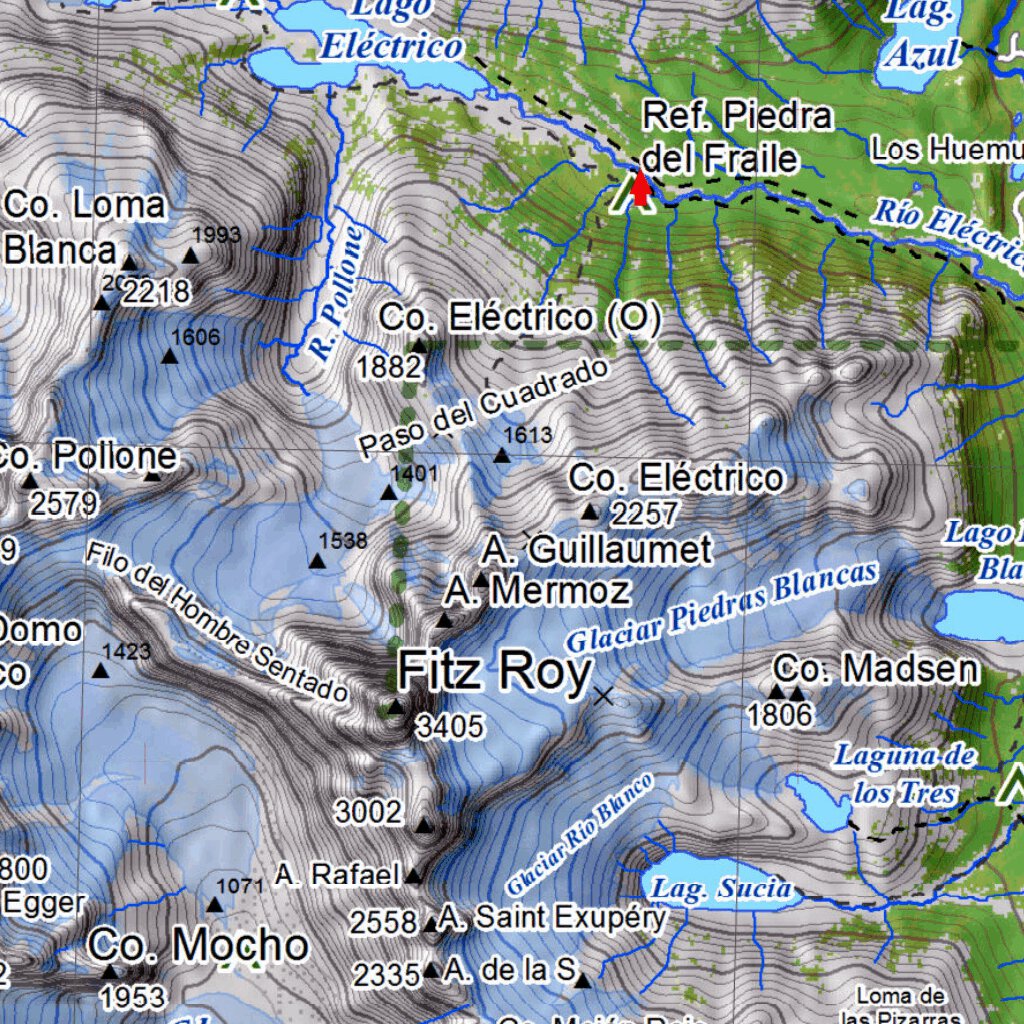 Chaltén and Southern Ice Cap 1/125.000 Map by Pixmap Cartografia ...