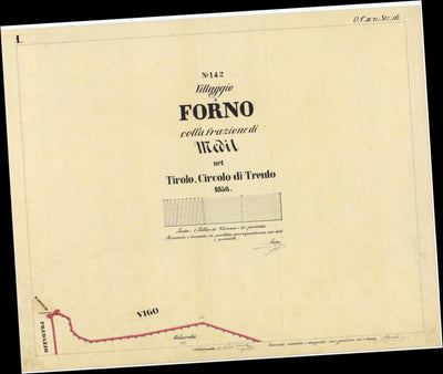 FORNO Mappa originale d'impianto del Catasto austro-ungarico. Scala 1:2880 Preview 1