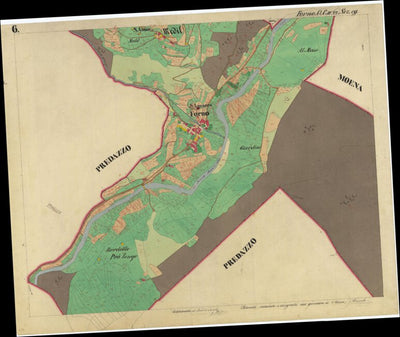 FORNO Mappa originale d'impianto del Catasto austro-ungarico. Scala 1:2880 Preview 2