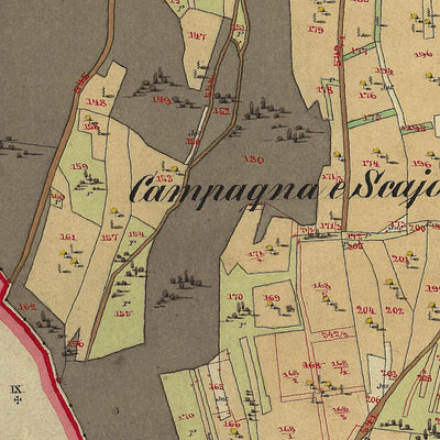 FOLAS Mappa originale d'impianto del Catasto austro-ungarico. Scala 1:2880 Preview 3