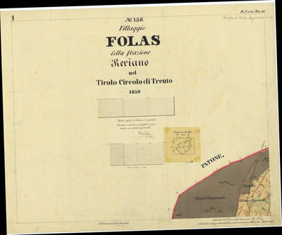 FOLAS Mappa originale d'impianto del Catasto austro-ungarico. Scala 1:2880 Preview 1