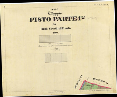 FISTO Mappa originale d'impianto del Catasto austro-ungarico. Scala 1:2880 Preview 1
