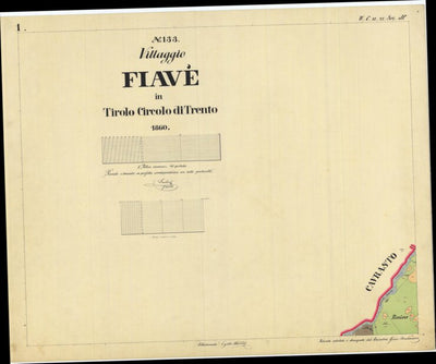 FIAVÉ Mappa originale d'impianto del Catasto austro-ungarico. Scala 1:2880 Preview 1
