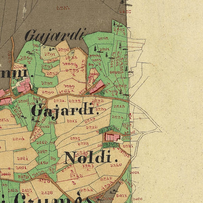 GRUMES Mappa originale d'impianto del Catasto austro-ungarico. Scala 1:2880 Preview 3