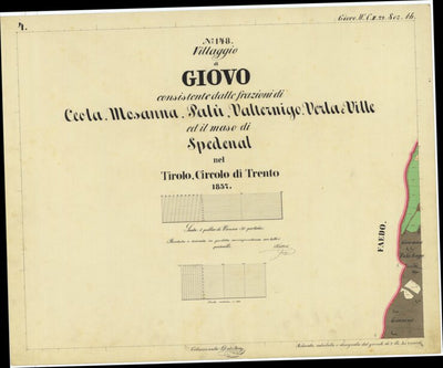 GIOVO Mappa originale d'impianto del Catasto austro-ungarico. Scala 1:2880 Preview 1