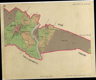 JAVRÈ Mappa originale d'impianto del Catasto austro-ungarico. Scala 1:2880 Preview 2