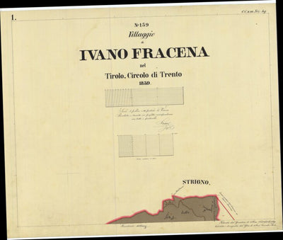 IVANO FRACENA Mappa originale d'impianto del Catasto austro-ungarico. Scala 1:2880 Preview 1