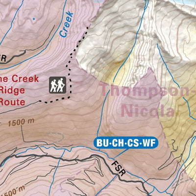 TOBC43 Blue River - Thompson Okanagan BC Topo Map Preview 2