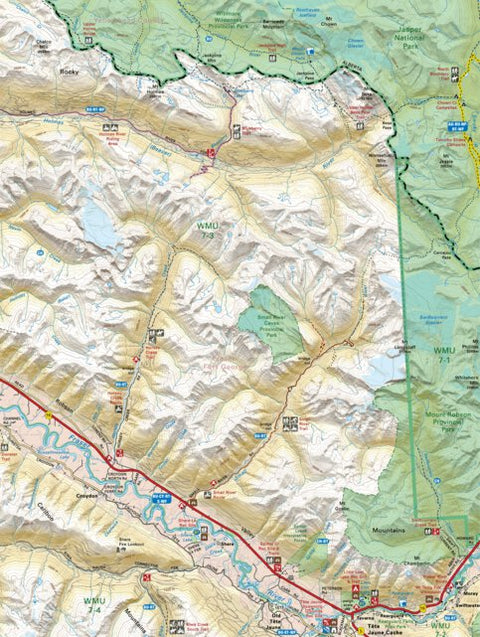 TOBC50 Tête Jaune Cache - Thompson Okanagan BC Topo Map Preview 1