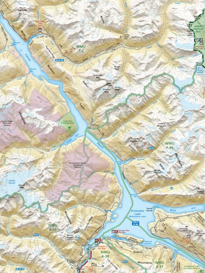 TOBC44 Kinbasket Lake - Thompson Okanagan BC Topo Map Preview 1