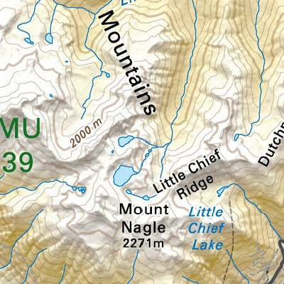TOBC44 Kinbasket Lake - Thompson Okanagan BC Topo Map Preview 3