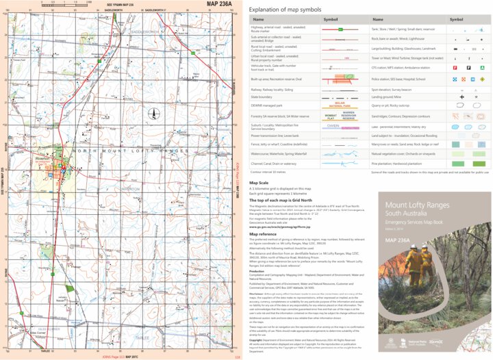 Mount Lofty Ranges Map 236A by Mapland - Department for Environment and ...