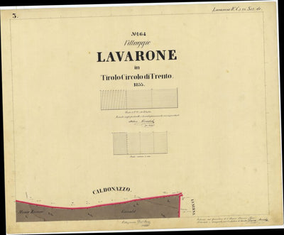 LAVARONE Mappa originale d'impianto del Catasto austro-ungarico. Scala 1:2880 Preview 1