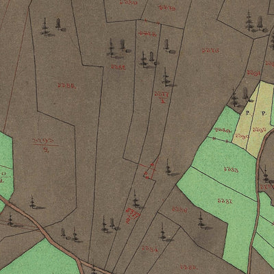 LAVARONE Mappa originale d'impianto del Catasto austro-ungarico. Scala 1:2880 Preview 3