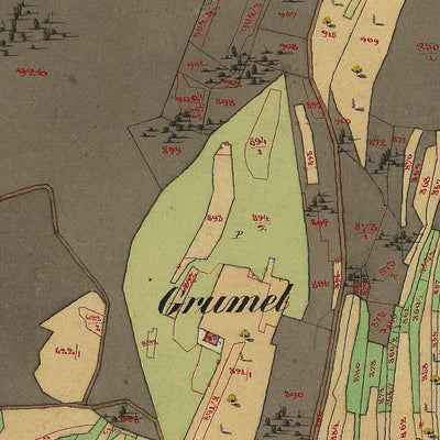 LENZIMA Mappa originale d'impianto del Catasto austro-ungarico. Scala 1:2880 Preview 2