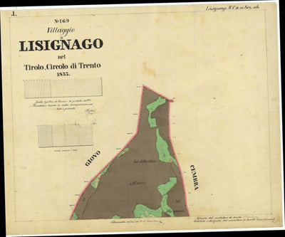 LISIGNAGO Mappa originale d'impianto del Catasto austro-ungarico. Scala 1:2880 Preview 1