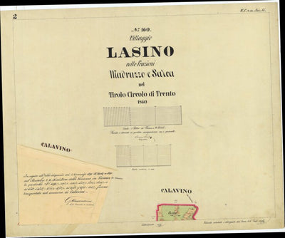 LASINO Mappa originale d'impianto del Catasto austro-ungarico. Scala 1:2880 Preview 1