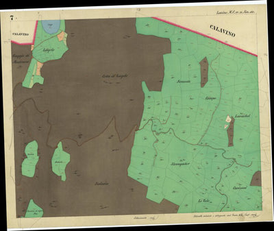 LASINO Mappa originale d'impianto del Catasto austro-ungarico. Scala 1:2880 Preview 2