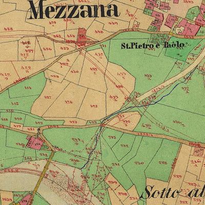 MEZZANA Mappa originale d'impianto del Catasto austro-ungarico. Scala 1:2880 Preview 3