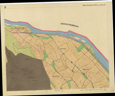 MEZZOLOMBARDO Mappa originale d'impianto del Catasto austro-ungarico. Scala 1:2880 Preview 2