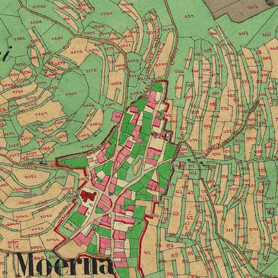 MOERNA Mappa originale d'impianto del Catasto austro-ungarico. Scala 1:2880 Preview 3