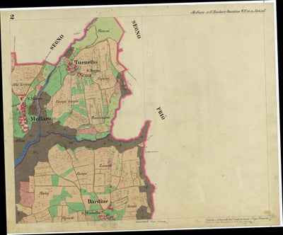 MOLLARO Mappa originale d'impianto del Catasto austro-ungarico. Scala 1:2880 Preview 2