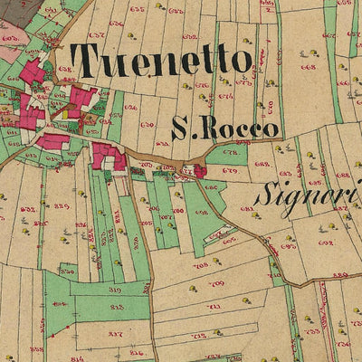 MOLLARO Mappa originale d'impianto del Catasto austro-ungarico. Scala 1:2880 Preview 3