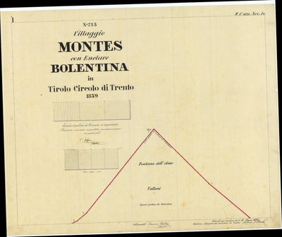 MONTES Mappa originale d'impianto del Catasto austro-ungarico. Scala 1:2880 Preview 1