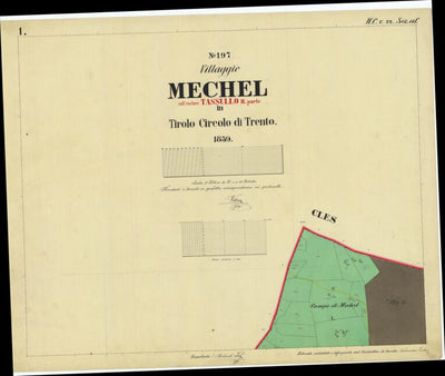 MECHEL Mappa originale d'impianto del Catasto austro-ungarico. Scala 1:2880 Preview 1