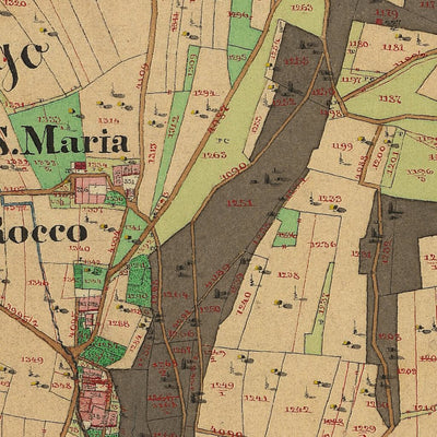 MEANO Mappa originale d'impianto del Catasto austro-ungarico. Scala 1:2880 Preview 3