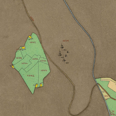 MAZZIN Mappa originale d'impianto del Catasto austro-ungarico. Scala 1:2880 Preview 2