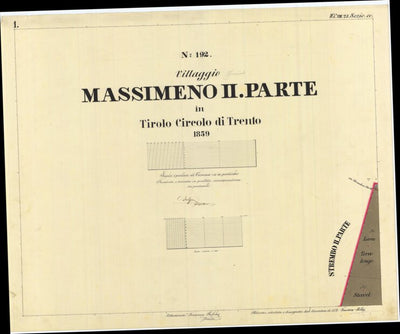 MASSIMENO II PARTE Mappa originale d'impianto del Catasto austro-ungarico. Scala 1:2880 Preview 1