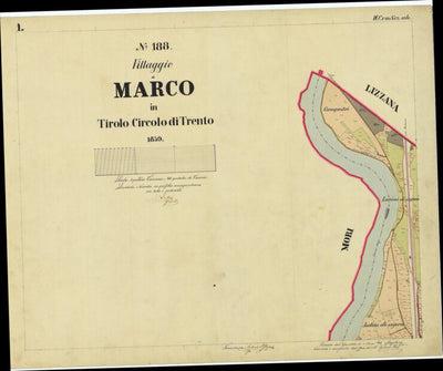MARCO Mappa originale d'impianto del Catasto austro-ungarico. Scala 1:2880 Preview 1