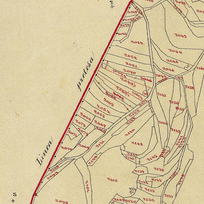MANZANO Mappa originale d'impianto del Catasto austro-ungarico. Scala 1:2880 Preview 3